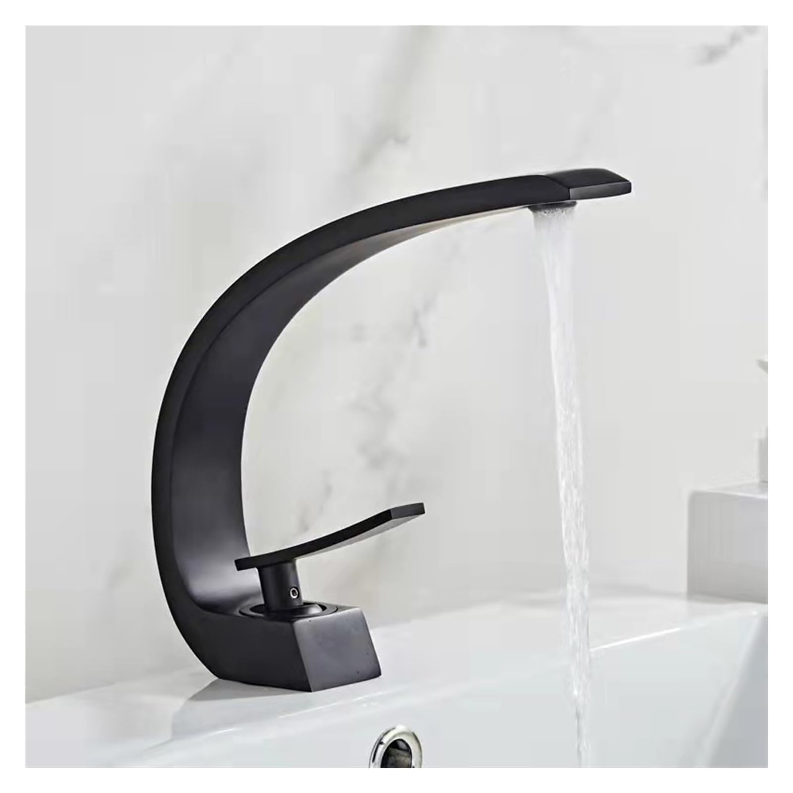 Faucet，Sink Cold and Hot Water Mixer Tap Creative Curved Mixers