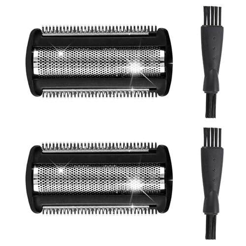 2 Pack Ersatzkopf Scherfolienkopf TT2000/43 Kompatibel mit Philips Bodygroom Rasierer, Neue Rasierfolienklingen Kompatibel mit Philips Norelco Bodygroom TT2000/43, Serie 7000, Serie 5000, Serie 3000