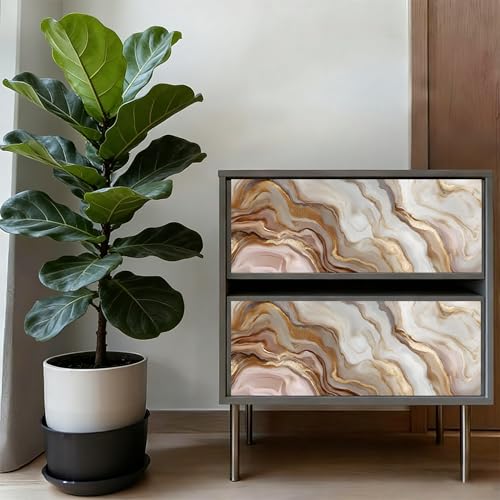 Papel Contacto Mármol Dorado Beige Vinilo Auto Adhesivo miniatura 3