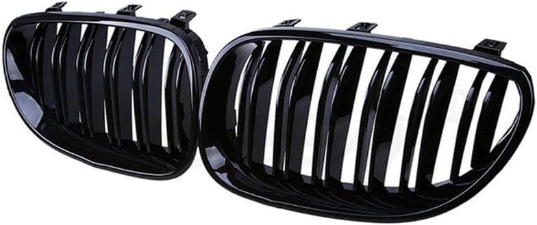 Paire de grilles de calandre avant pour E60 E61 M5 Série 5 04-09 Noir brillant