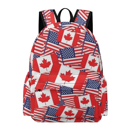 Sac à dos drapeau canadien et américain idéal pour vos balades urbaines et sorties de jour