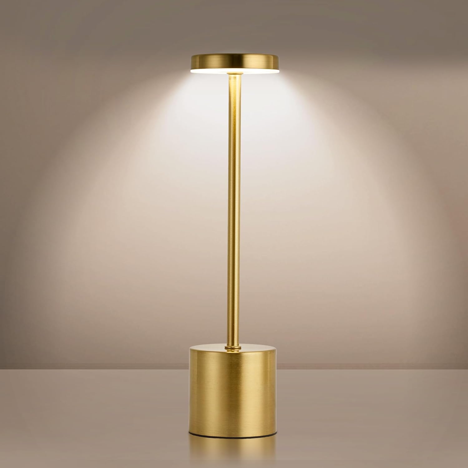 Abajur Minimalista Moderno Led Recarregável Luminária em Metal e Acrílico 3W Bateria