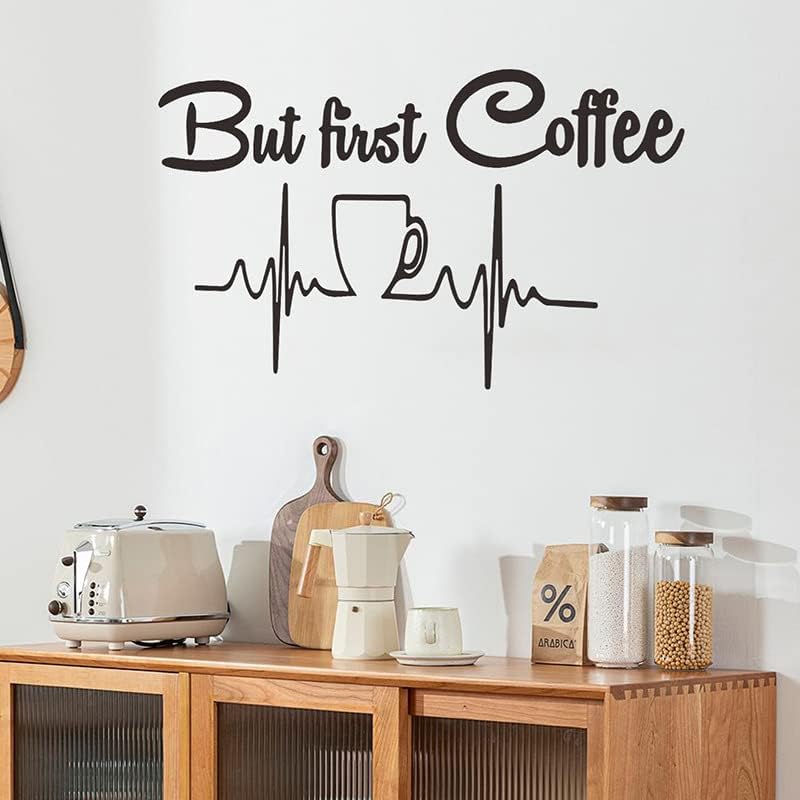 BooDecal But First Coffee Bars Wall Decals Stickers, 22.5 x 11.8 inches image 4