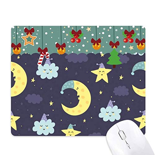 Tapis de souris caoutchouc pad dessin animé lune nuit pour protéger le bureau et stopper la glisse