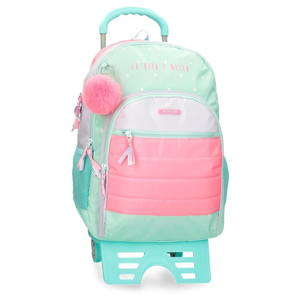 Movom La vita e bella mochilas, mochilas escolares, mochilas infantiles, Incluye pompon decorativo, varios compartimentos de Joumma Bags
