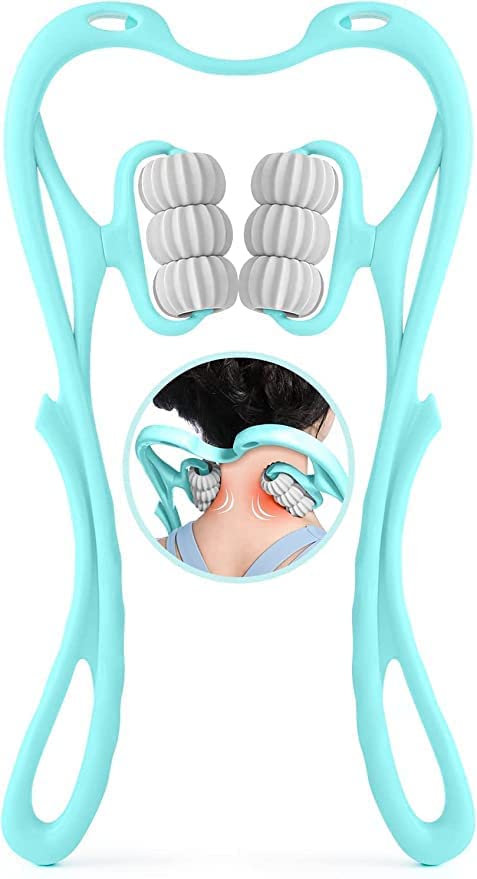 PAVITYAKSH Manual 6 Ball Roller Neck And Body Massagers Physio Trigger Point Roller Self Massager Handheld (for Cervical Neck, Shoulder, Arms, Legs,Calf, Thigh & Back Waist Pain Relief PAVITYAKSH Manual 6 Ball Roller Neck And Body Massagers Physio Trigger Point Roller Self Massager Handheld (for Cervical Neck, Shoulder, Arms, Legs,Calf, Thigh & Back Waist Pain Relief