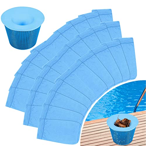 Chaussette Skimmer Piscine 30 Pièce Pool Skimmer Socks Chaussettes Skimmer Reutilisable Super Élastique Pour Peuvent Emprisonner Pollen Feuilles Cheveux L'huile Les Insectes Cover