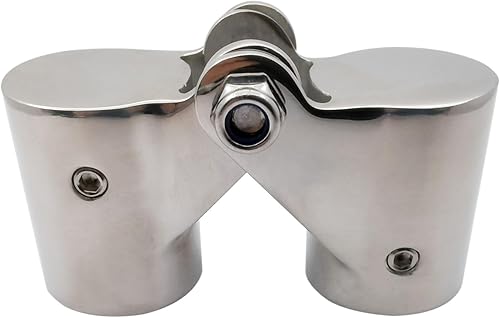 Miniatura 6 de RANYUSS Conector giratorio plegable de acero inoxidable 316 resistente para tubo de barandilla de mano de barco de 78 pulgadas o 1 pulgada