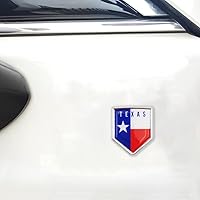Vista 5 de Overdecor Calcomanías de bandera de Texas, emblema de automóvil, accesorios de automóvil de Texas, decoración de escudo cromado, calcomanías
