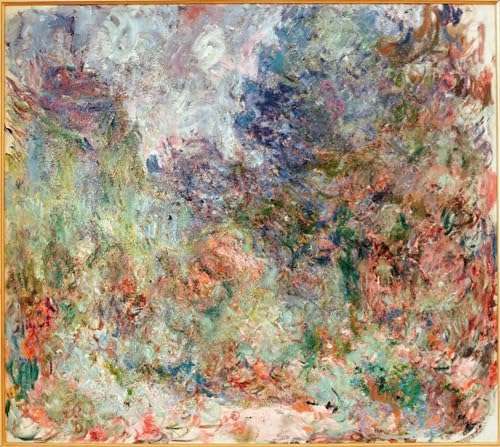 Toile Monet la roseraie tableau de 60x90cm art mural abstrait pour chambre