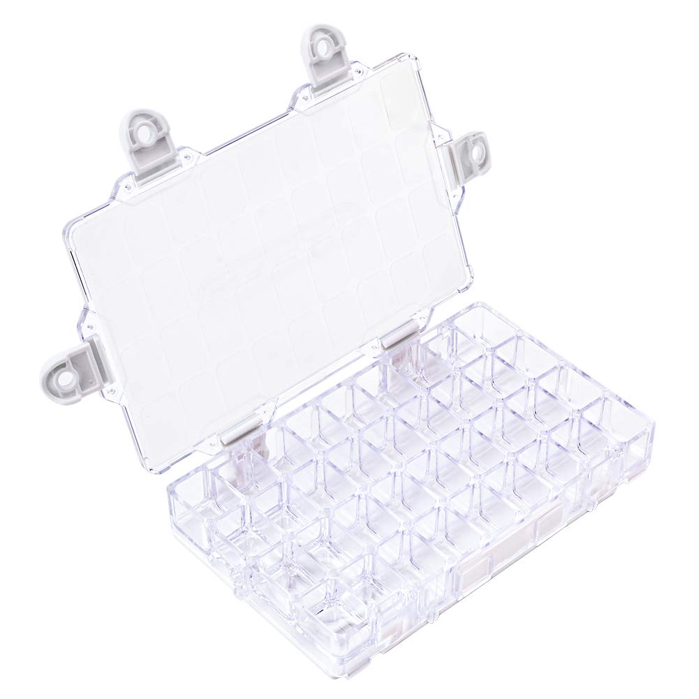 Wandic 36-Well Watercolor Paint Box, 1 Pc Paint Palette Case Empty Painting Palette Container For Watercolor Gouache, Acrylic And Oil Paint