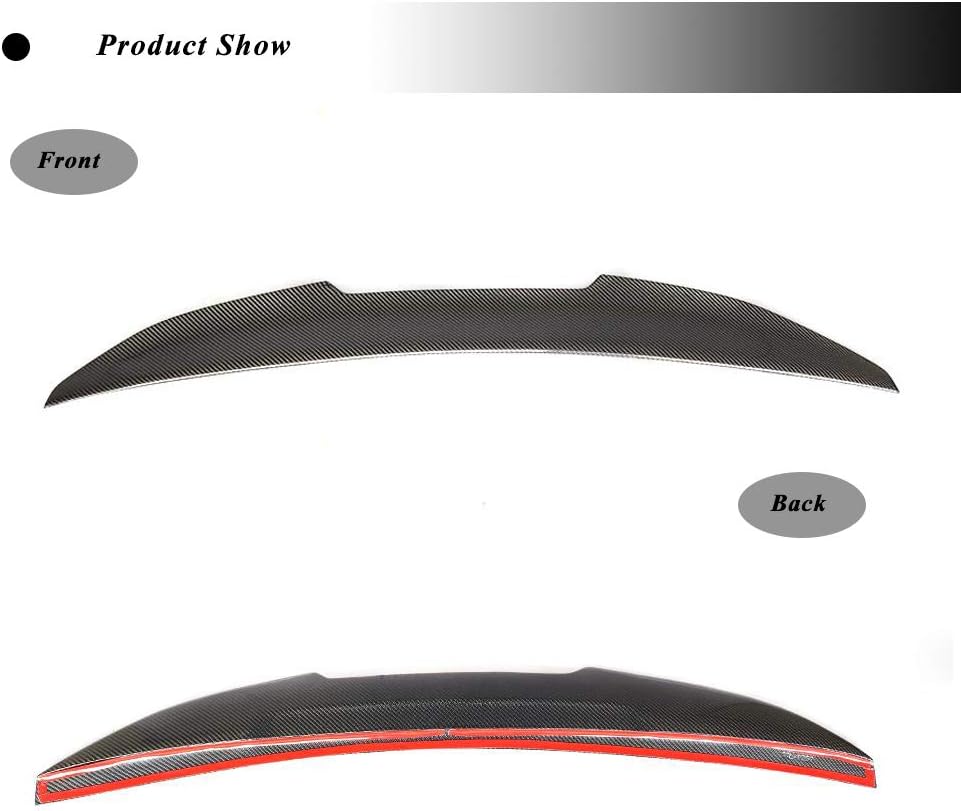 fits BMW 3 Series E36 325i 328i 330i 335i Sedan 4-Door 1991-1998 Carbon Fiber Rear Deck Lip CF Trunk Spoiler Extension Lip