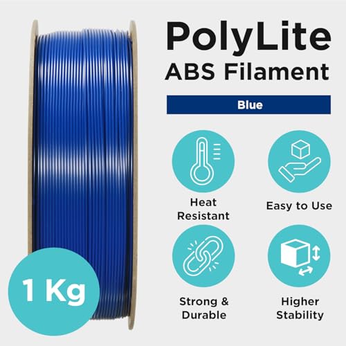 Polymaker ABS Filament 1.75mm Blue, 1kg PolyLite ABS 3D Printer Filament, Heat Resistant, Strong & Durable, Dimensional Accuracy +/- 0.03mm - Image 5