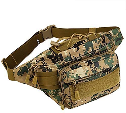 SYMALL Bolso Unisex Bolsa al Aire Libre Dos Usos Bolsa Compacta MOLLE al Hombro Riñonera Táctico Militar para Deporte Senderismo Ciclismo Acampada Bolsa Riñonera, Multicolor