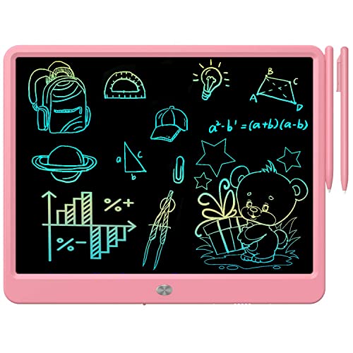 FLUESTON LCD Writing Tablet for Kids 15 Inch Colorful Screen Etch a Sketch Drawing Pad, Kids Drawing Tablet Gifts for 3 3+ 4 5 6 4-8 6-8 8-12 Year Old Boy Girl, Toddler Kids Tablet Toys for Girls Boys