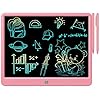 Flueston lcd writing tablet doodle board toys gifts for 3 8 year old girls boys 15 inch colorful electronic board drawing pad for kids gifts for toddler educational learning travel birthday pink  urban country home decor