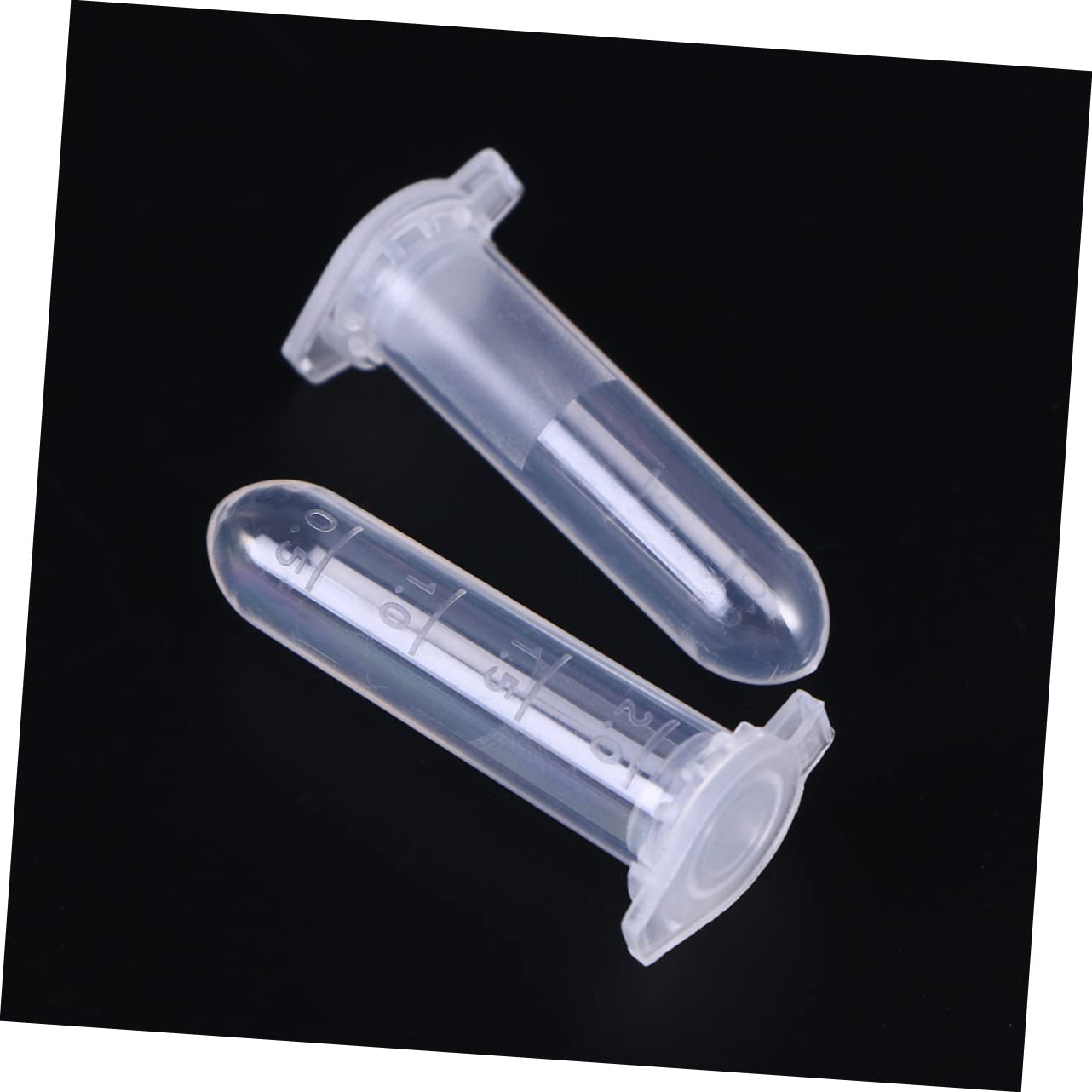 Tubo de Microcentrífuga de 2ml, Base Redonda, Tapa Flexible, Plástico Transparente, 1000 Piezas para Laboratorio