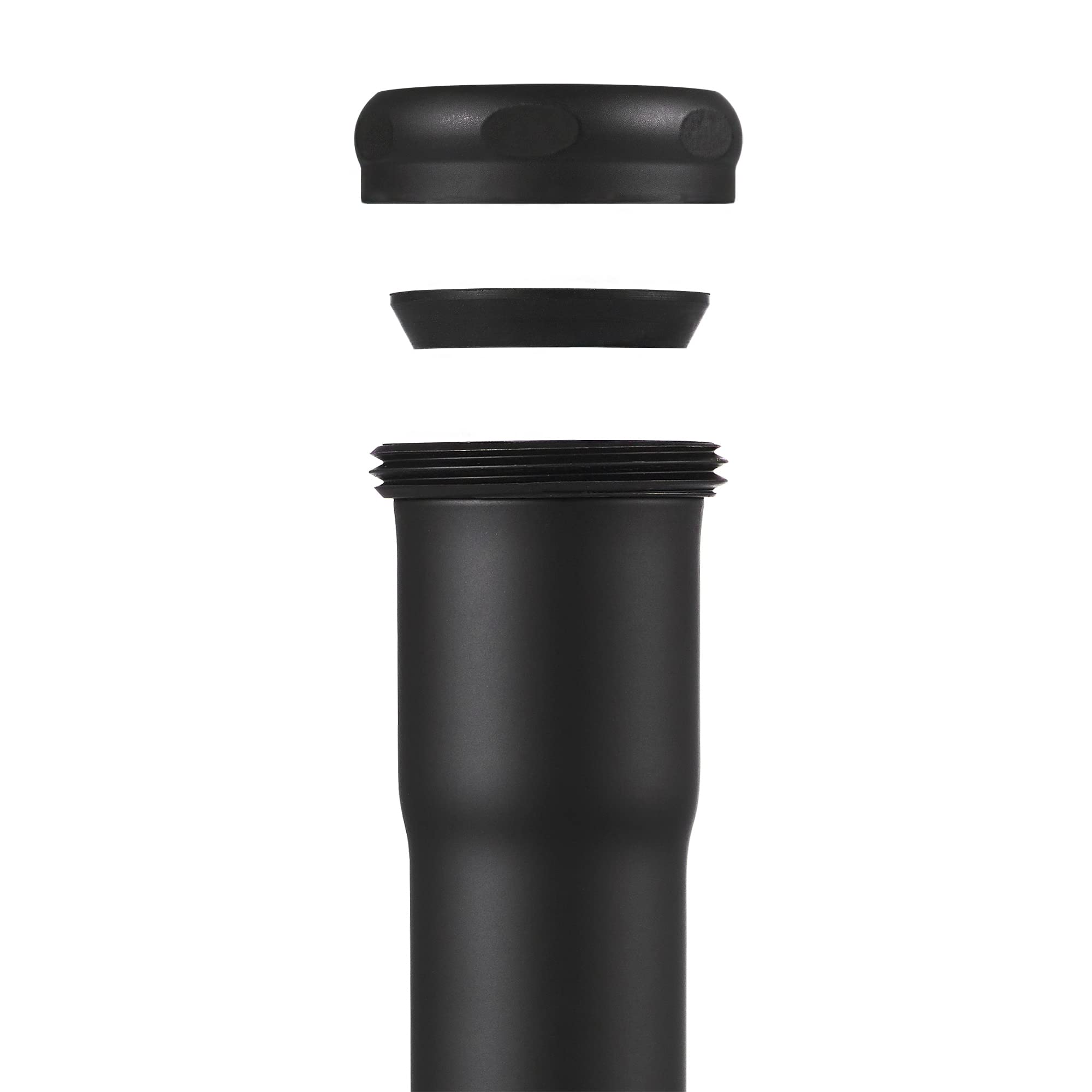 Tubo de extensión de junta deslizante de latón de calibre 18 de 1-1/4 pulgadas de diámetro exterior x 8 pulgadas con tuerca y arandela de goma, tubo de extensión de trampa P, extensión de tubo de