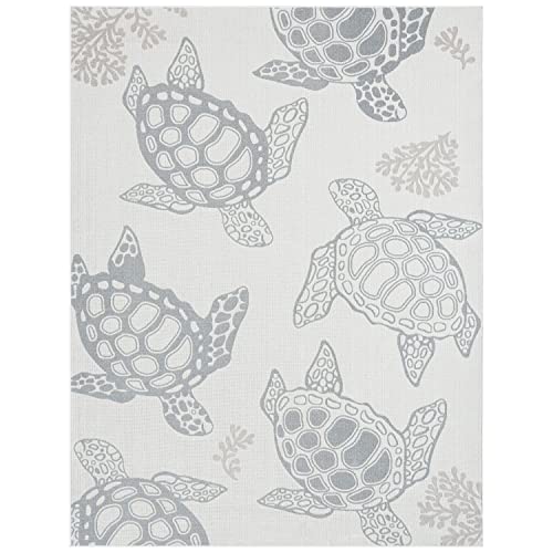 Home Dynamix Marine Sea Turtle Coastal Animal Indoor/Outdoor Area Rug,