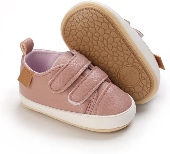 Clowora Baby Boys Girls Shoes Non-Slip Rubber Sole Sneakers Infant First Walking Toddler Crib Shoes Newborn Loafers Flats.
