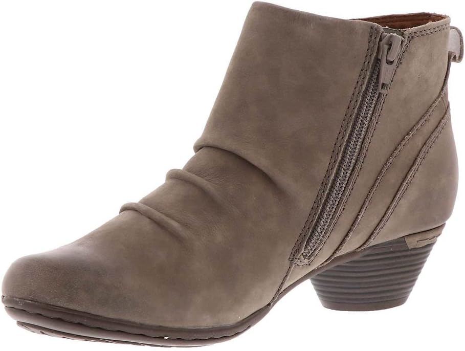 Cobb Hill Women's Laurel Rivet Boot Ankle, Stone Nubuck, 8