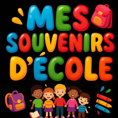 Cahier de souvenirs d’école & carnet d’amitié – Cadeau de fin d’année scolaire: Cahier de souvenirs pour élèves – messages des camarades de classe, souvenirs, rêves, dessins et photos.