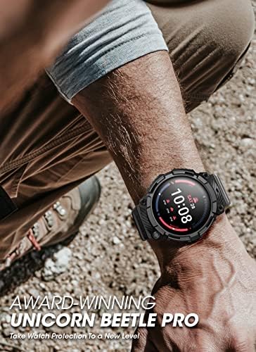 SUPCASE Unicorn Beetle Pro Series Rugged Protective Case with Strap Bands for 45-mm Galaxy Watch 5 Pro (2022), Black