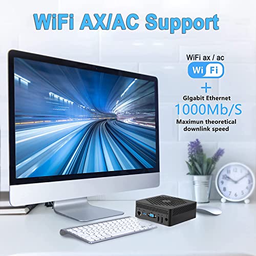 Neosmay Fanless Barebone Mini Pc Windows 11 Pro Computers With Intel 11Th Gen N6005 Quad Core Max 3.3Ghz, Dual Sodimm / 4K Uhd / 6Usb Ports+Hdmi+Dp+Vga/Wifi Ax / Bt5.0 Mini Computers(N6005 Barebone) #TOP6