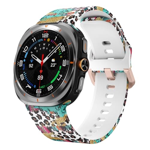 Bdsidy Correa Compatible con Galaxy Watch Ultra Watchband, Silicona Diseño de Estampados Pulseras de Repuesto Suave Correas para Galaxy Watch Ultra Smartwatch Accesorios (Color-2)