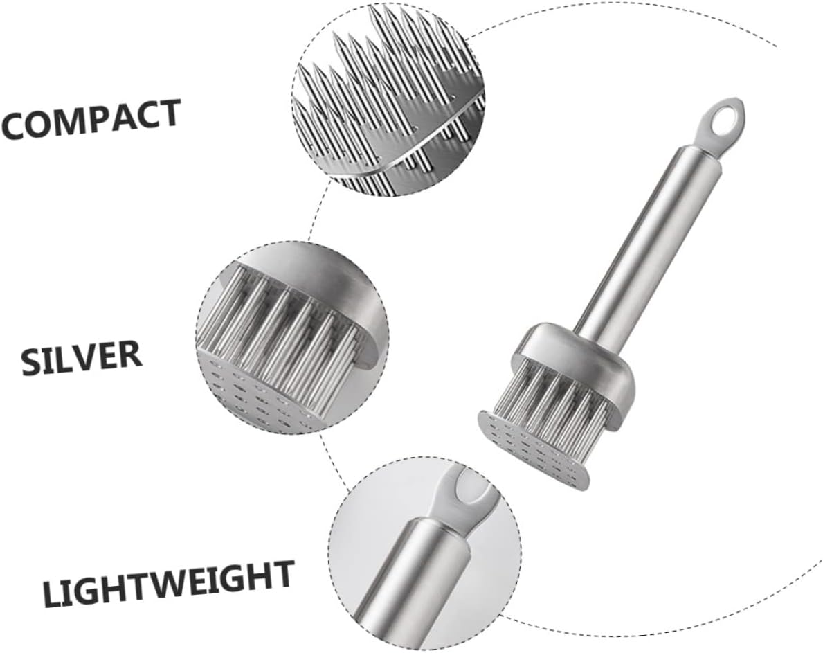 Ciieeo Meat Tenderizer Needle Tool Stainless Steel Kitchen Gadget for Steak Poultry and Fish Ergonomic Design for for Improving Texture and Cooking