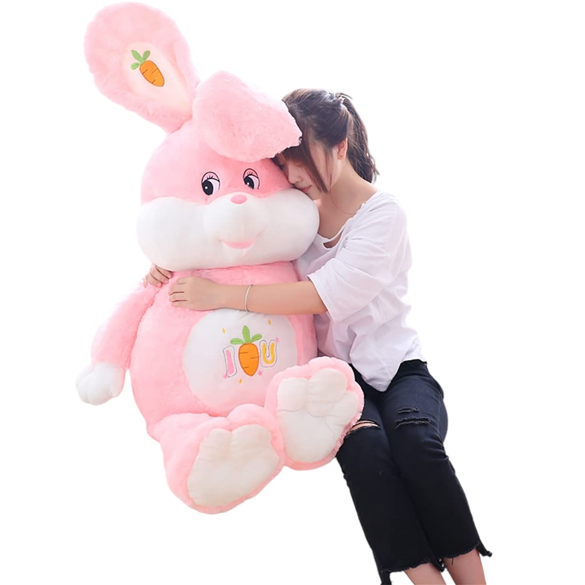 Amazon.co.jp: 119.38cm ジャイアントピンクラビットプラッシュ