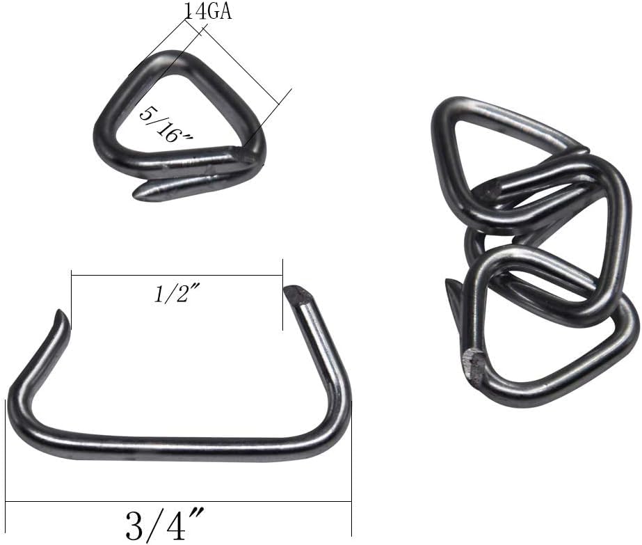 HARDK 500 Pcs Hog Rings with Straight Hog Ring Pliers KIT, Professional Upholstery Installation Kit for Animal Cages Ropes - Image 4