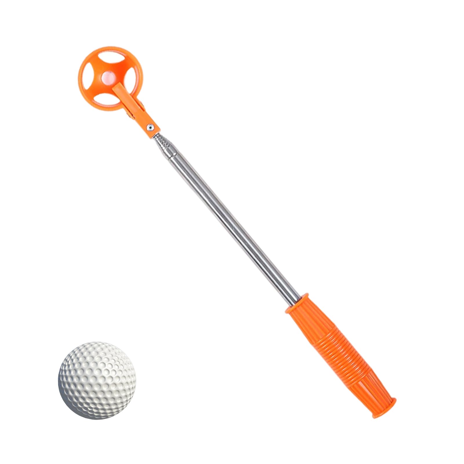 Paletta telescopica portatile per raccogliere palline da golf, con clip di bloccaggio