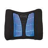 Dr. Scholl's Massaging Gel Lumbar Seat Cushion for Car, Truck, SUV — Black