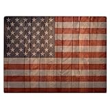 USA Flag Patriotic Rustic Wood Kitchen Glass Cutting Board Ocean Decorative Gift Rustic Old Glory American Flag (Rustic Wood)