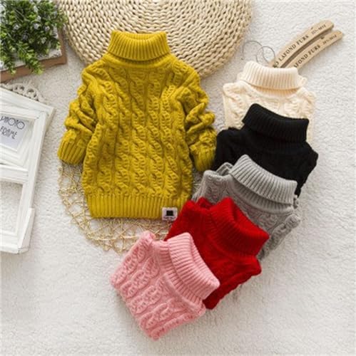 1-8 Years Baby Boys Girls Turtleneck Sweaters High Collar Twist Soft Children's Keep Warm Sweater3
