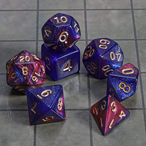 Image of CiaraQ 7pcs Polyhedral Dice Set for Dungeon and Dragons MTG Table Games