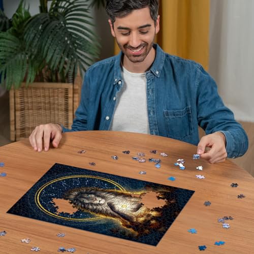 Puzzle 500 pièces phosphorescent : Lion rayonnant Ravensburger France - vue 7