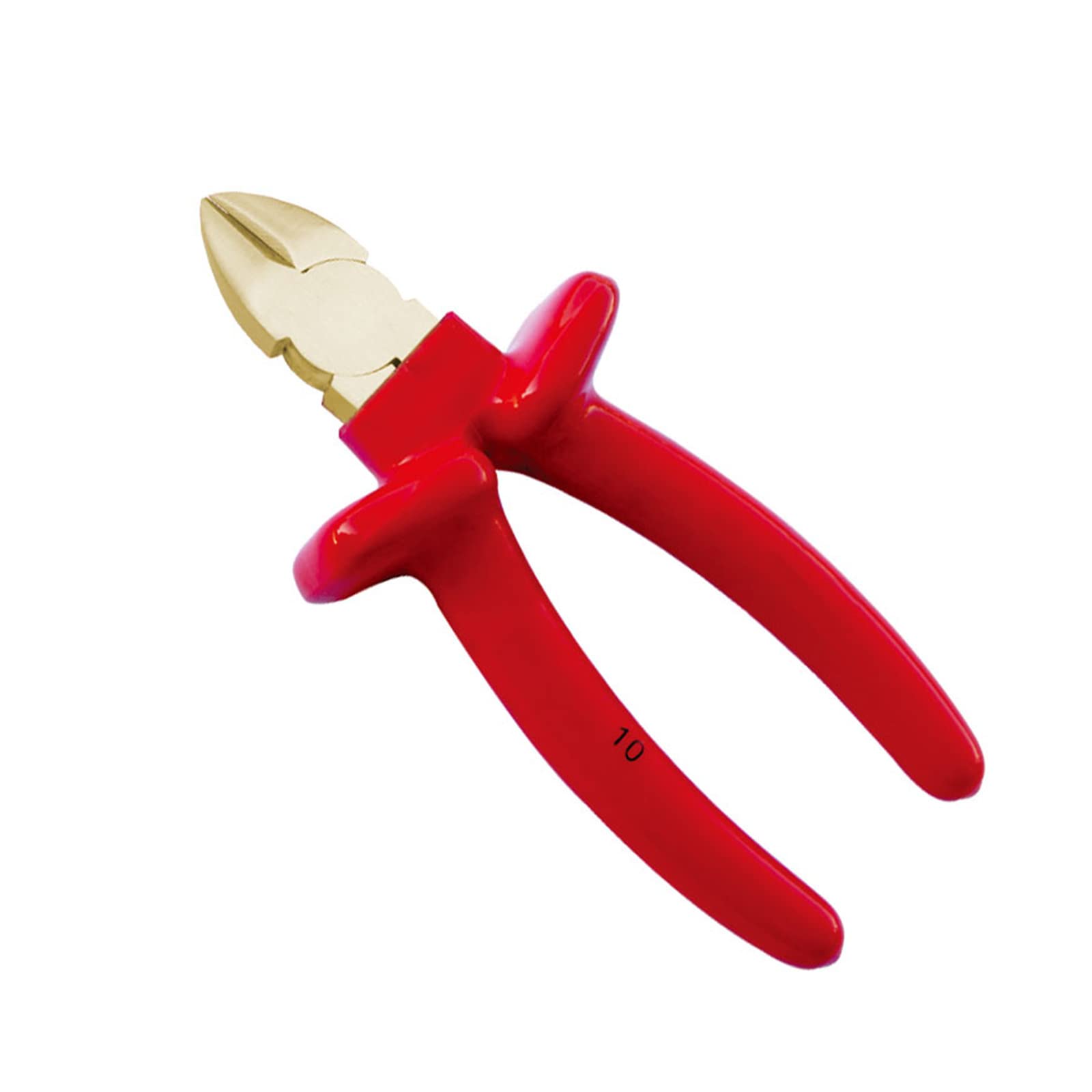 WEDO Alicates de corte diagonal de 20,32 cm de longitud, aislados sin chispas, alicates de seguridad VDE 1000 V, bronce de aluminio, estructura de una sola cabeza, estándar DIN