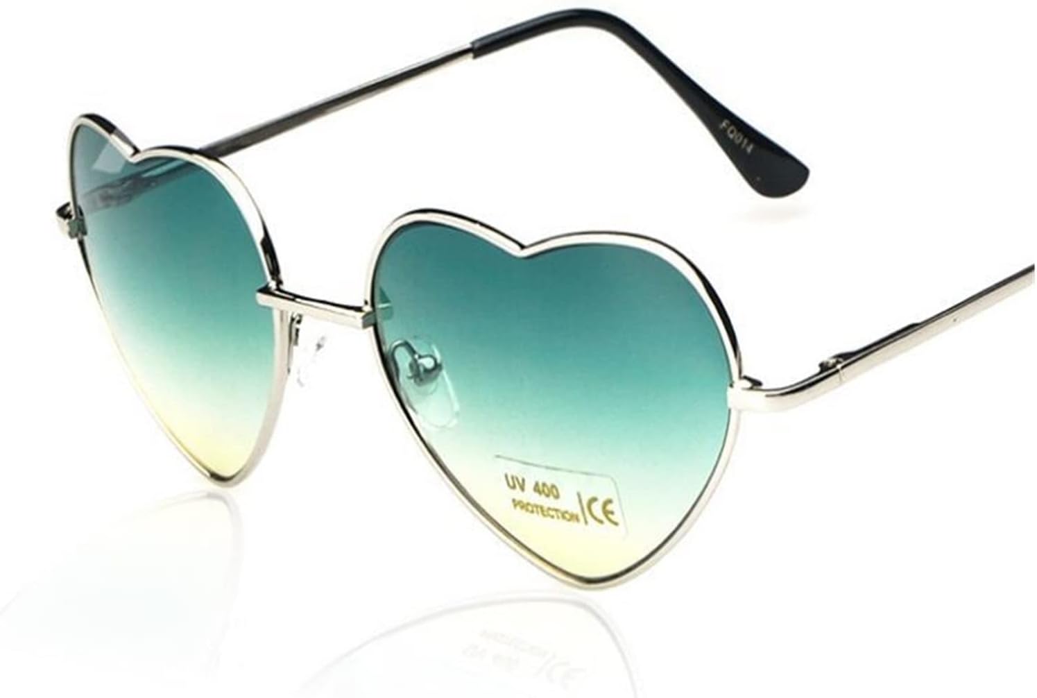 Reflective Heart shaped Sunglasses Retro Ladies