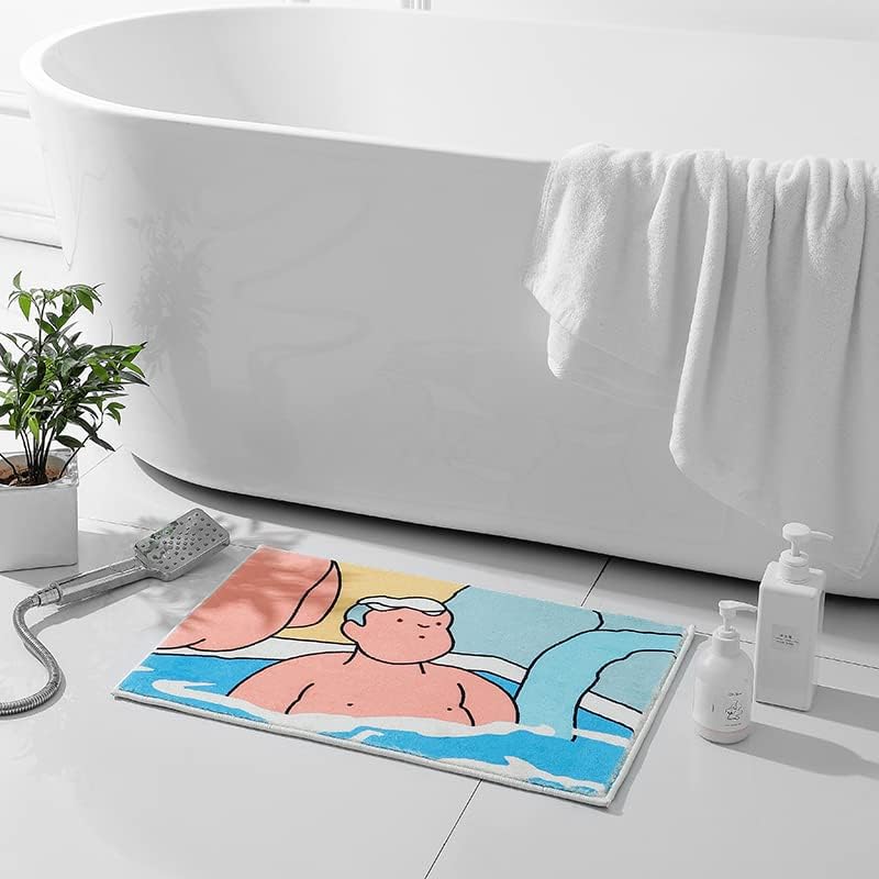 Miniatura 9 de Alfombra de baño de aguas termales, alfombra de anime japonés para baño, tapete antideslizante absorbente de agua, alfombras de baño de microfibra