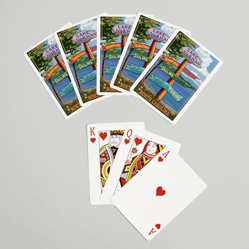 Baraja de cartas Lantern Press Lake Norman, tamaño póker, 52 cartas miniatura 7