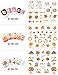 Fall Nail Stickers Halloween Thanksgiving Nail Art Accessories Decals 12 Sheets Maple Leaf Pumpkin Turkey Water Transfer Nail Art Stickers for Women Girls Kids DIY Thanksgiving Day Decorations