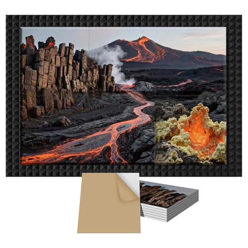 6 Pack Art Acoustic Panels, TEMGCUAM Self-Adhesive Sound Absorbing Wall Panels, 72"×48" Decorative Acoustic Treatment Panels for Home Office, Studio, Ceiling & Media Room 6 Pack Art Acoustic Panels, TEMGCUAM Self-Adhesive Sound Absorbing Wall Panels, 72"×48" Decorative Acoustic Treatment Panels for Home Office, Studio, Ceiling & Media Room