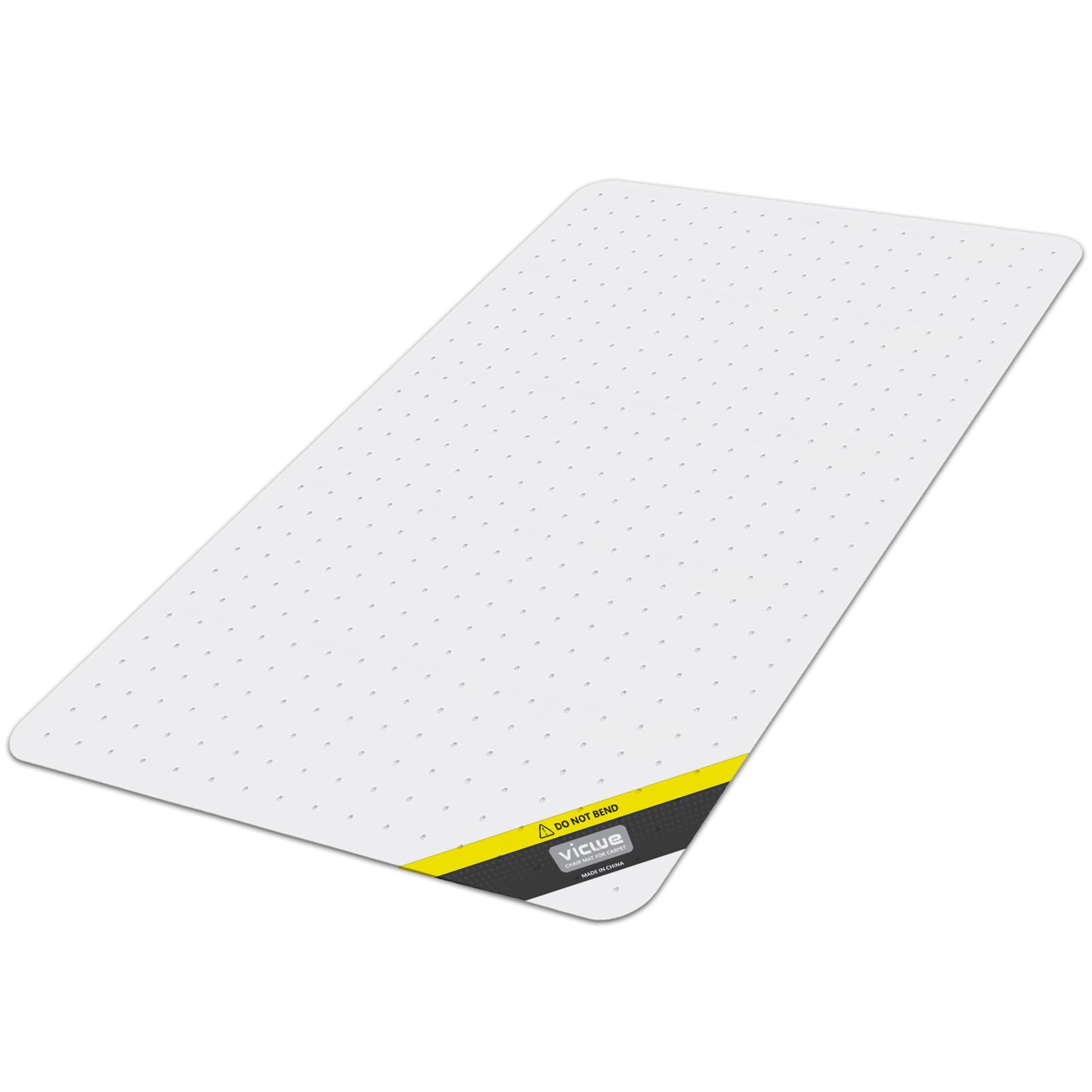Vicwe Office Chair Mat for Carpet, 32'' x 55'' Computer Desk Chair Mat for Carpeted Floors, Easy Rolling Hard Mat for Office Chair on Carpets, Anti-Slip Carpet Protector Mat Clear, Ship Flat (Set of 2)