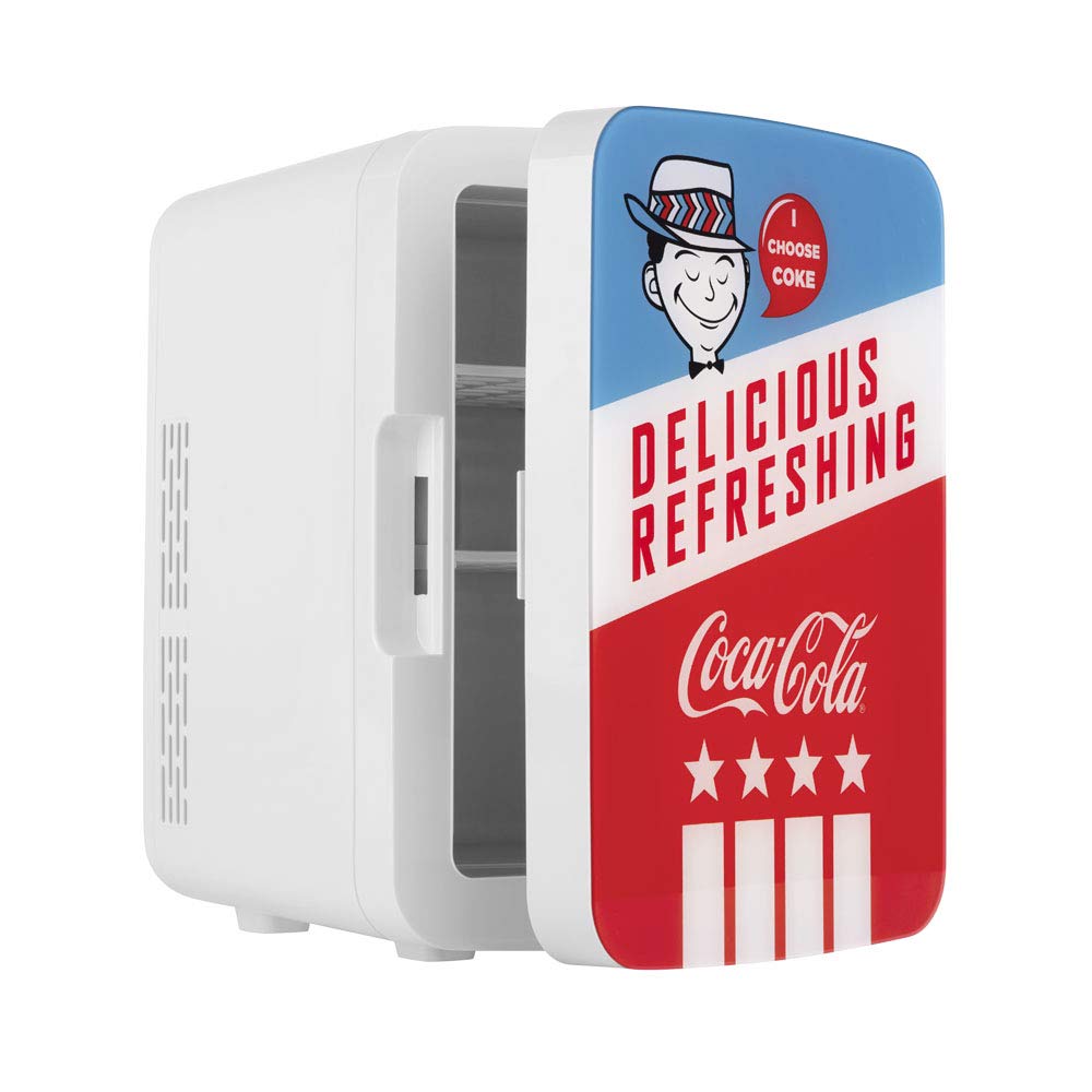 Cooluli Retro CocaCola Mini Fridge for Bedroom Car, Office Desk
