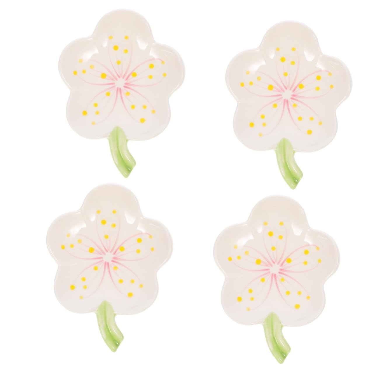 Amosfun 4stücke Blumenform Seifenschale Keramik Rutschfester Seifenhalter Mit Ablaufschlitzen Für Bad Und Küche Leicht Zu Reinigen Und Vielseitig Einsetzbar