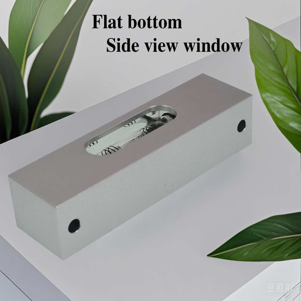 Metal high precision strip type adjustable level small level ruler rectangular horizontal bubble (noctilucent magnetic)