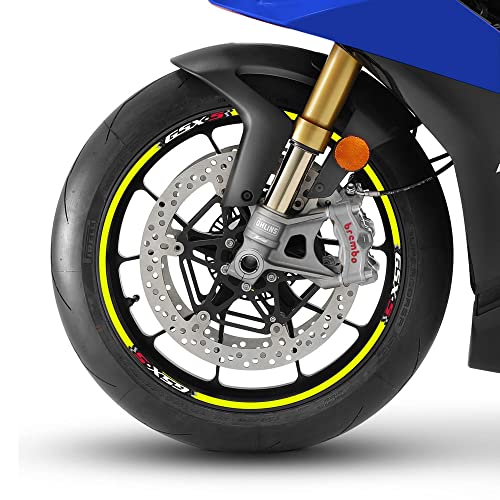 Autocollants jantes moto Suzuki GSXS tuning pour sorties nocturnes