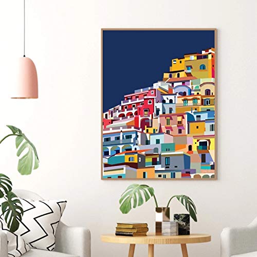 ❤ size : 60*80cm (24x32 inch)， questo prodotto è un dipinto art deco su tela senza cornice.